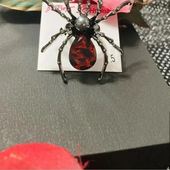 NWT BETSEY JOHNSON SPIDER  HALLOWEEN RING - Picture 7 of 8